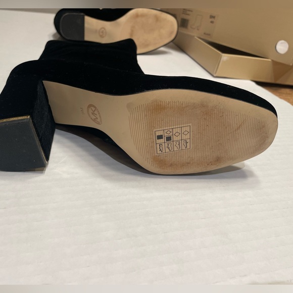 MICHAEL by Michael Kors Ursula Bootie in black velvet. - Picture 5 of 7